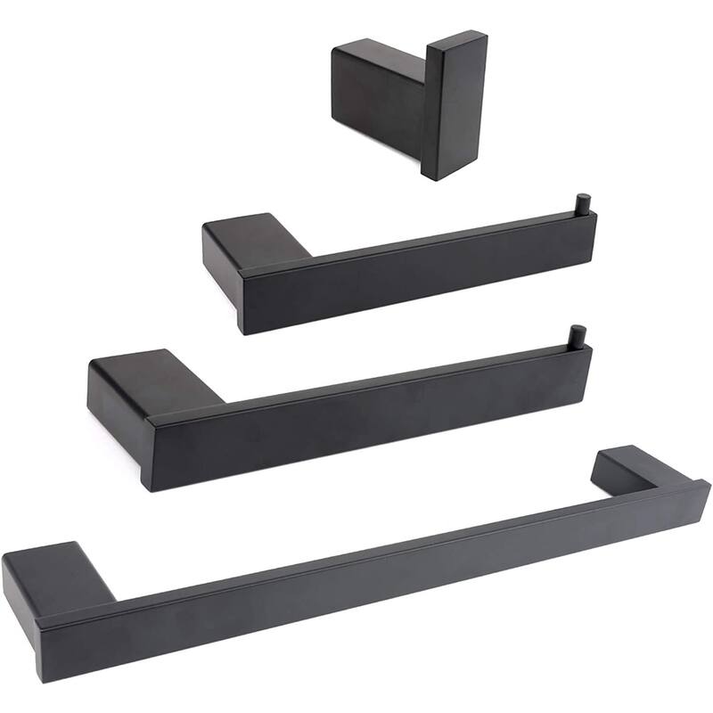 Florence Series Bathroom Accessory Set in Black - 18" Black