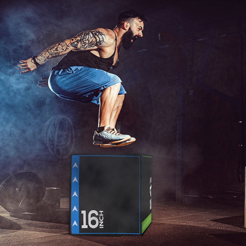 BalanceFrom Fitness 60 Pound Versatile 3-in-1 Plyometric Jumping Exercise Box