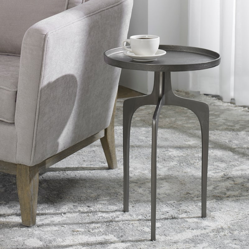 Aluminum Round Accent Table