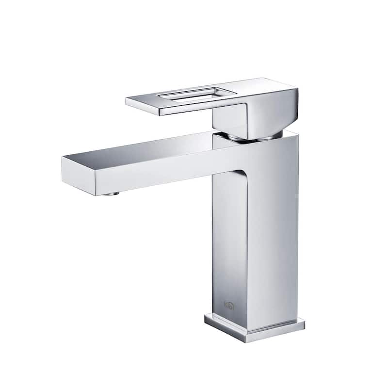 Single-handle Bathroom Vanity Sink Faucet w/ Water Hose - Chrome