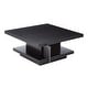 preview thumbnail 24 of 41, Ross Modern Square Coffee Table with Wrap Around Base Shelf and Hidden Storage by Strick & Bolton