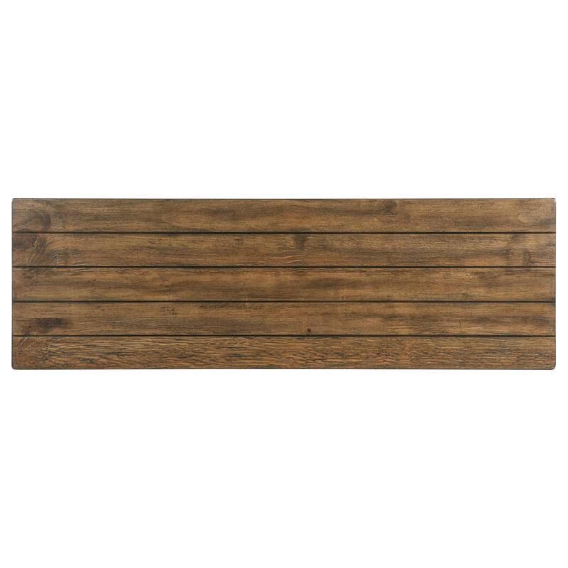 Castleton Distressed Brown Wood Entryway Sofa Console Table