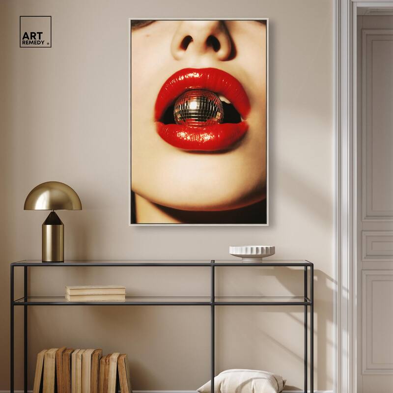 Disco Lips Canvas by Art Remedy