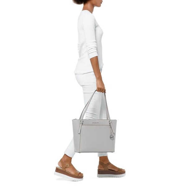 michael kors voyager tote pearl grey