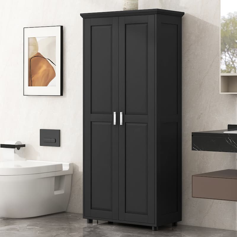 GDF Studio - Karry Modern MDF Storage Cabinet with Two Doors and Adjustable Shelf