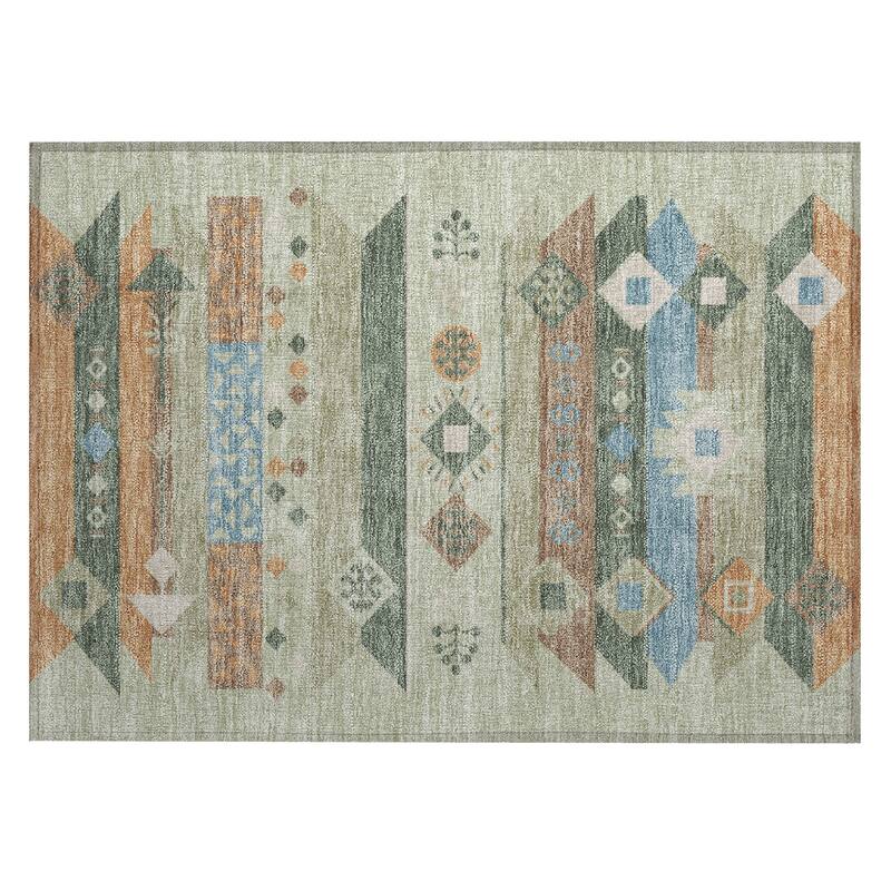 Machine Washable Indoor/ Outdoor Global Tuca Chantille Rug