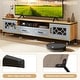 preview thumbnail 8 of 13, Modern 71" TV Console Table with Storage Drawers Cabinets and Cord Hole Metal Legs for Living Room - 71" x 14" x 18"