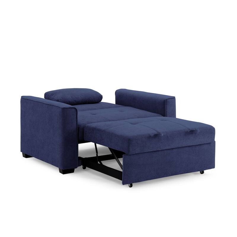 Nantucket Pull-Out Chenille Sleeper Sofa with Accent Pillows