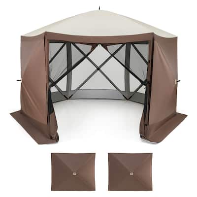 Costway 11.5 X 11.5 FT Pop-up Gazebo Tent with Mesh Netting Walls 2 - See Details