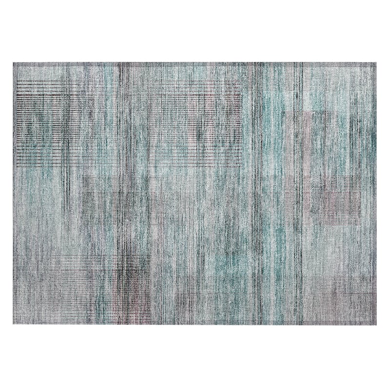 Machine Washable Indoor/ Outdoor Chantille Contemporary Imprints Rug