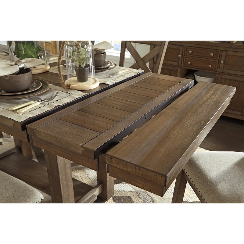 Moriville Counter Height Extension Table - Grayish Brown - 36" W x 86" D x 36" H