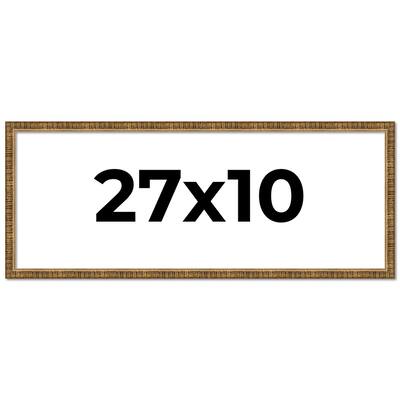 27x10 Frame Gold Kingsley Distressed Solid Wood Picture Frame Width