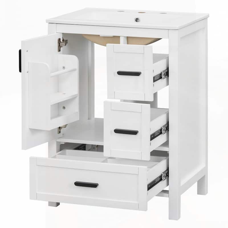 Bathroom Vanity with Ceramic Sink