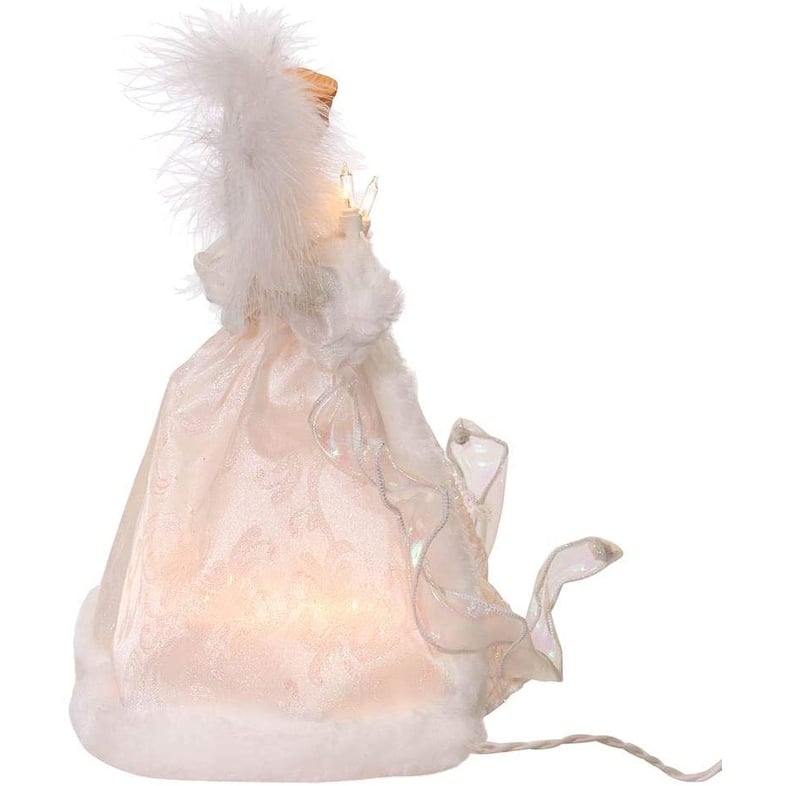 Kurt Adler 10-Inch UL 10-Light White Angel Treetop - 10"