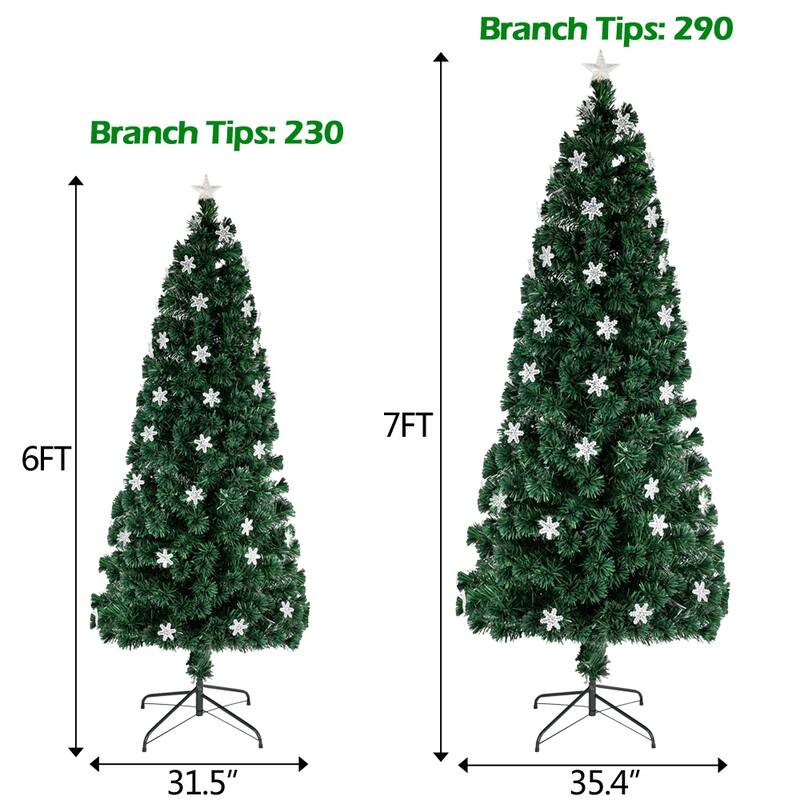 6FT Small Light Fiber Optic Christmas Tree 230 Branches - Bed Bath ...