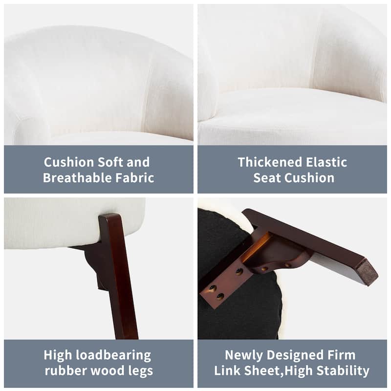 XINMICS Modern Accent Chair Upholstered Armchair for Living Room, Bedroom