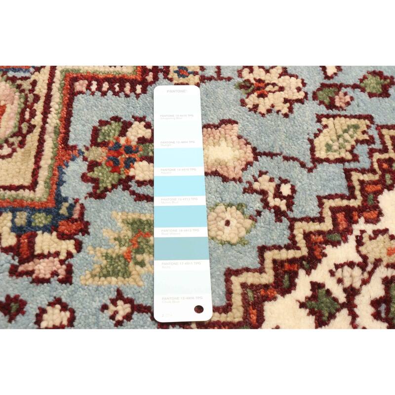ECARPETGALLERY Hand-knotted Serapi Heritage Light Blue Wool Rug - 4'0 x 5'11