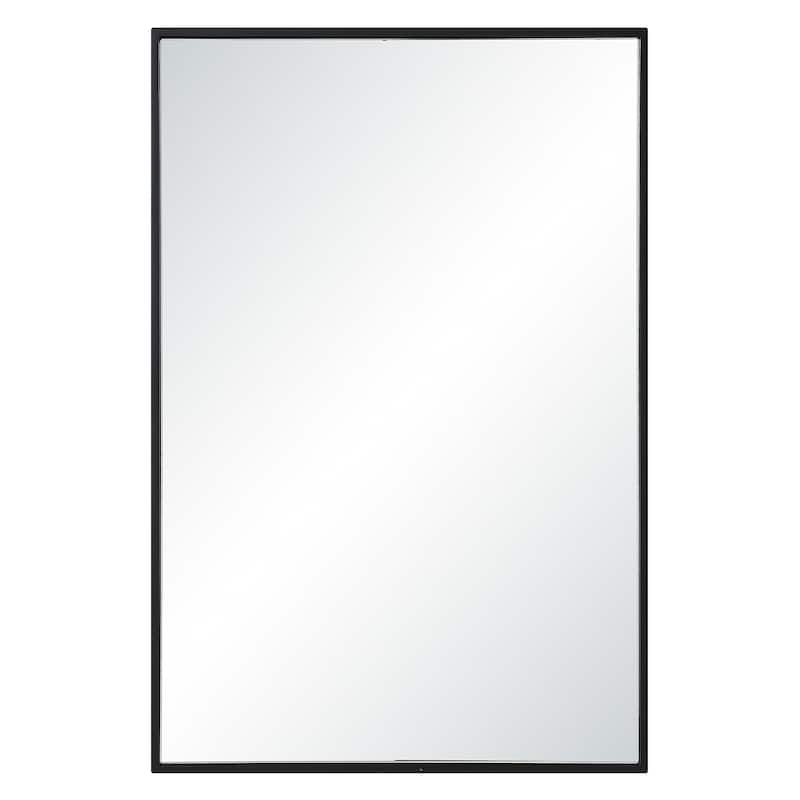 Renwil Agata 36" H x 24" W Wall Mirror, Black