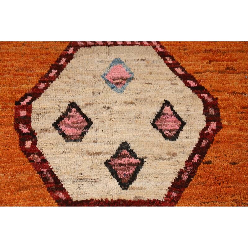 Tribal Geometric Moroccan Area Rug Handmade Oriental Wool Carpet - 6'8" x 9'7"