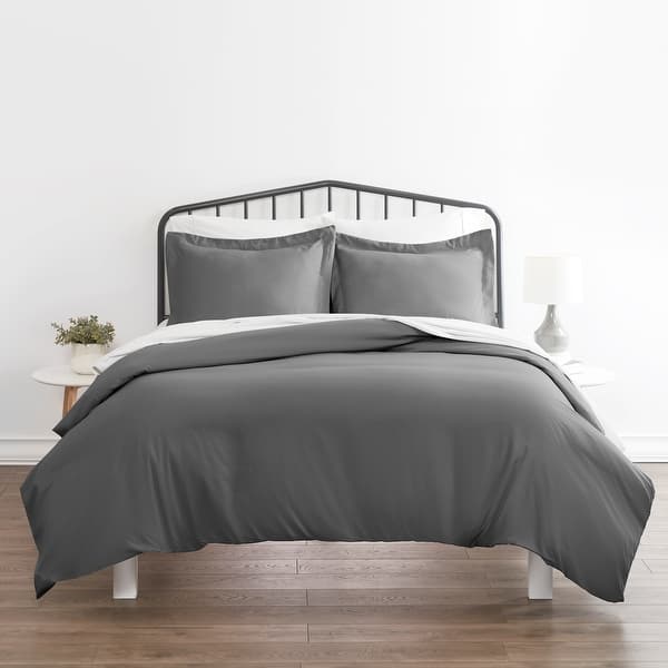 slide 2 of 43, Becky Cameron Hotel Quality 3-Piece Oversized Duvet Cover Set Grey - Full - Queen