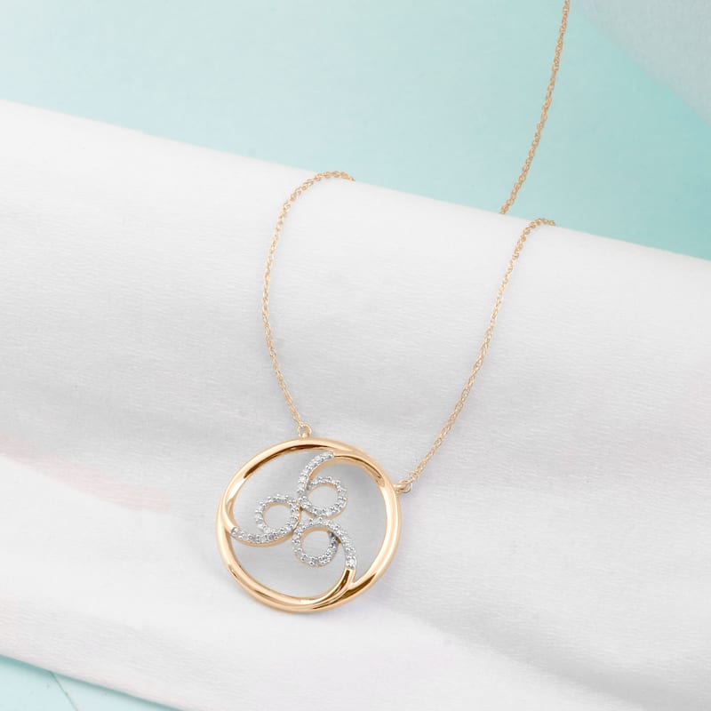 1/8ct TDW Four Elements of Nature-Wind Diamond Pendnat in Silver by De Couer