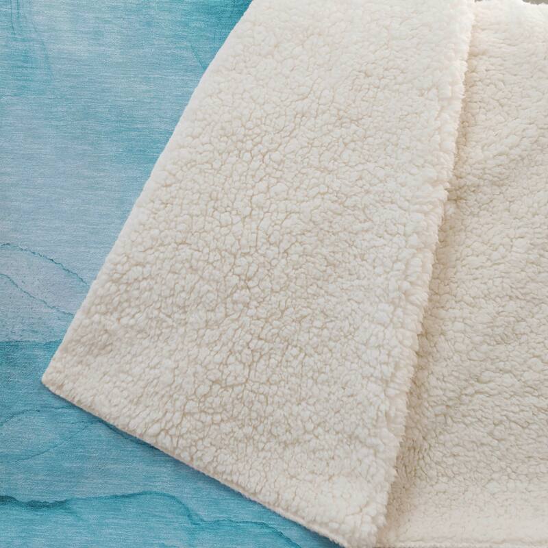 Premium Machine Washable Modern Abstract Sherpa Throw Blanket