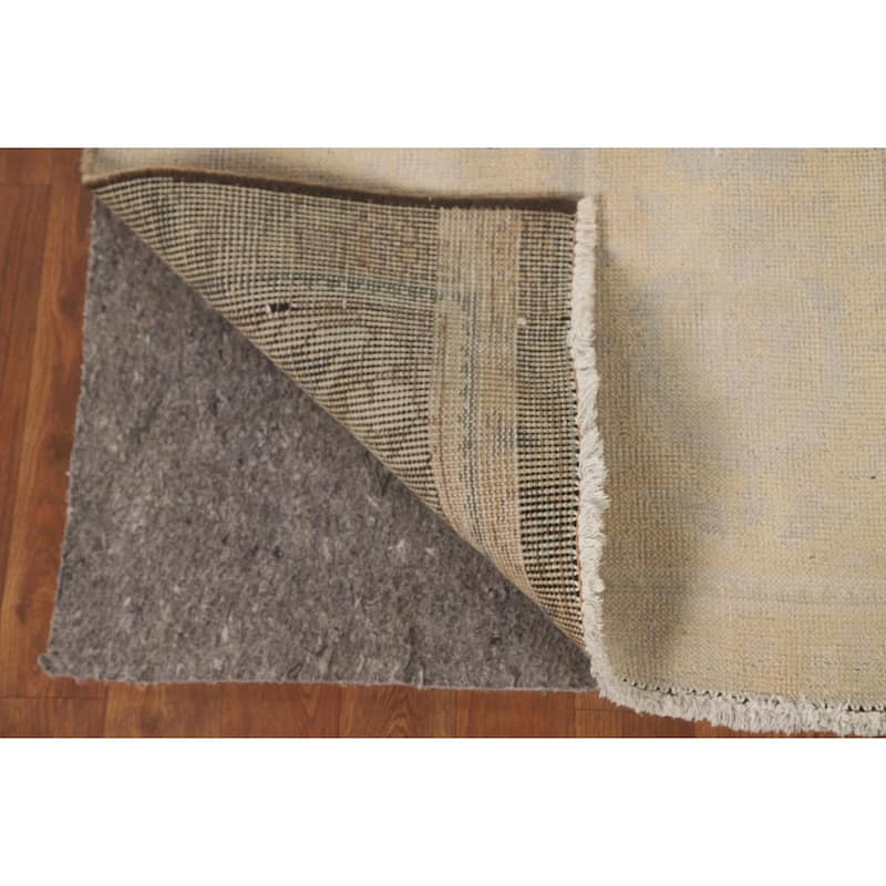 Hand Knotted Oriental 100% Wool Carpet Traditional Floral Peach Tabriz Area Rug - 4' 6'' X 3' 0''