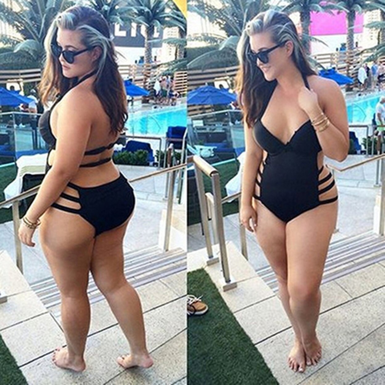 Shop Women Sexy One Piece Swimsuit Push Up Padded Bikini Bathing
