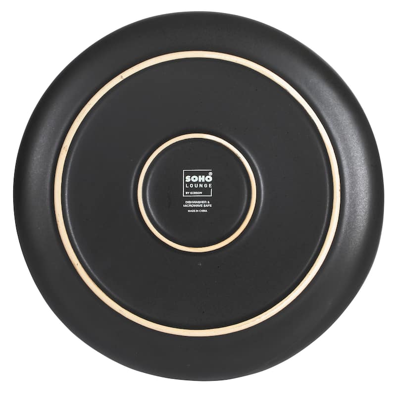 Gibson Soho Lounge Nardini 12 Piece (Service for 4) Plates and Bowls Reactive Glaze Dishes Stoneware Dinnerware Set