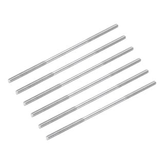 304 Stainless Steel Push Rod Double End Threaded Rod M6x180mm, Pack Of 