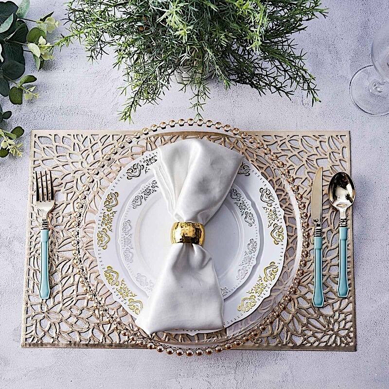6 Pieces Floral Design Vinyl Placemats On Sale Bed Bath & Beyond