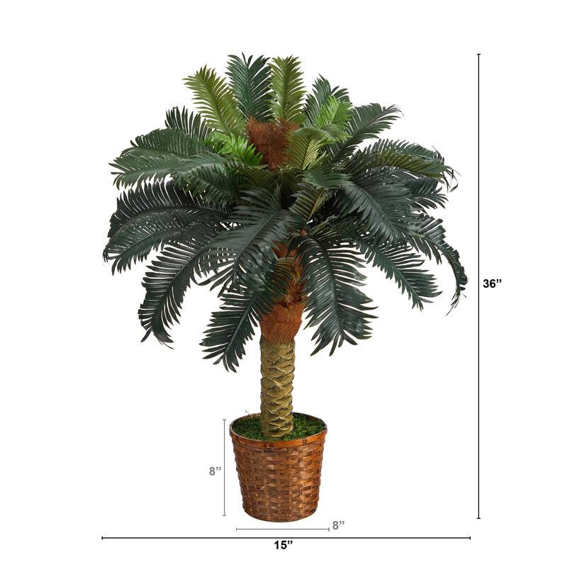 3' Sago Palm Artificial Tree - 6"