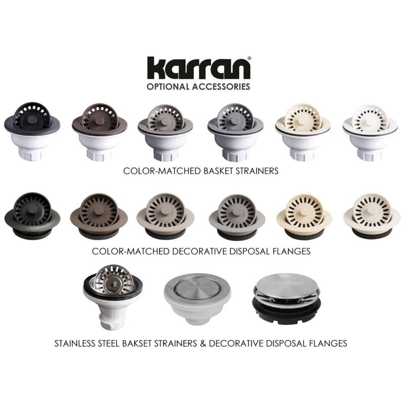 Karran USA L-2 3-1/2" Basket Strainer - Stainless Steel