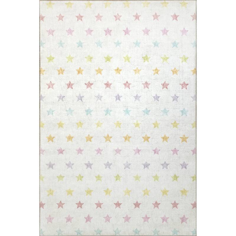 Dynamic Rugs Kidz Ivory/Multi Polyester Children's Area Rug