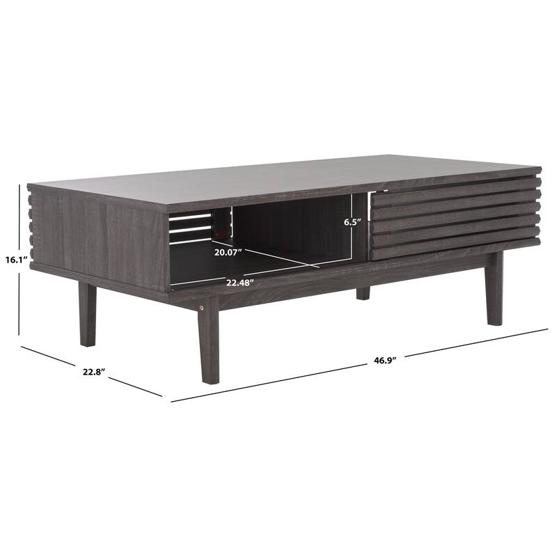 SAFAVIEH Home Aricia 2 Door Coffee Table - 47Wx23Dx16H
