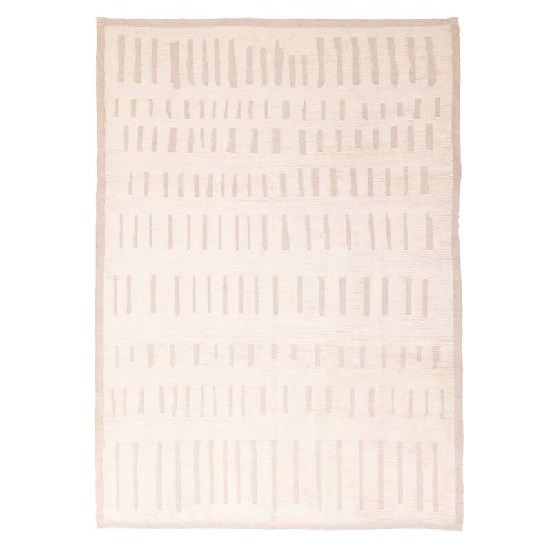 ECARPETGALLERY Hand-knotted Pak Finest Marrakesh Cream Wool Rug - 7'10 x 10'6