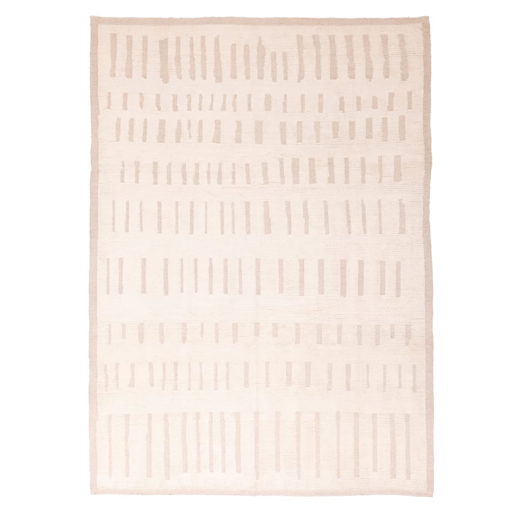 ECARPETGALLERY Hand-knotted Pak Finest Marrakesh Cream Wool Rug - 7'10 x 10'6