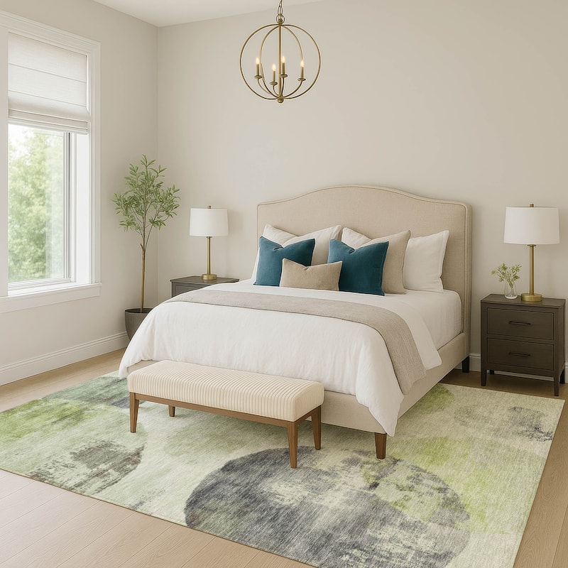 Machine Washable Indoor/ Outdoor Contemporary Micha Chantille Rug