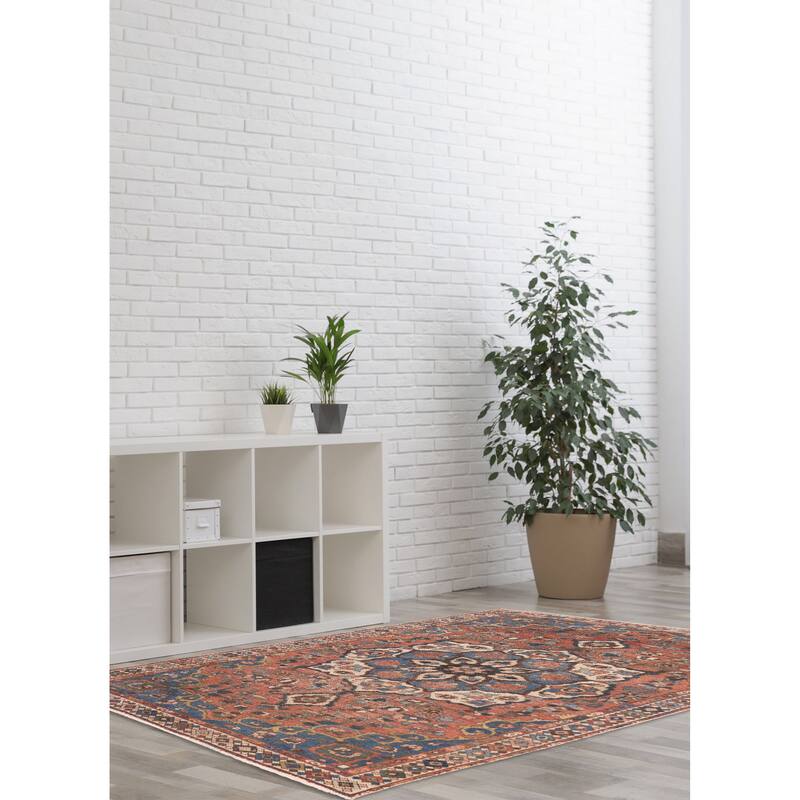 ECARPETGALLERY Hand-knotted Kayseri Vintage Red Wool Rug - 4'7 x 6'4