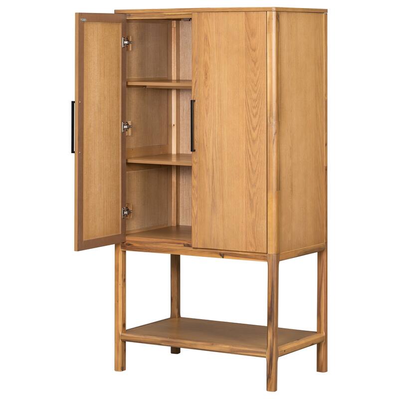 Sophisticated Oak Veneer Cabinet With Multiple Storage Functions,Suitable For Study,Entryway,Hallway,Living Room,Foyer
