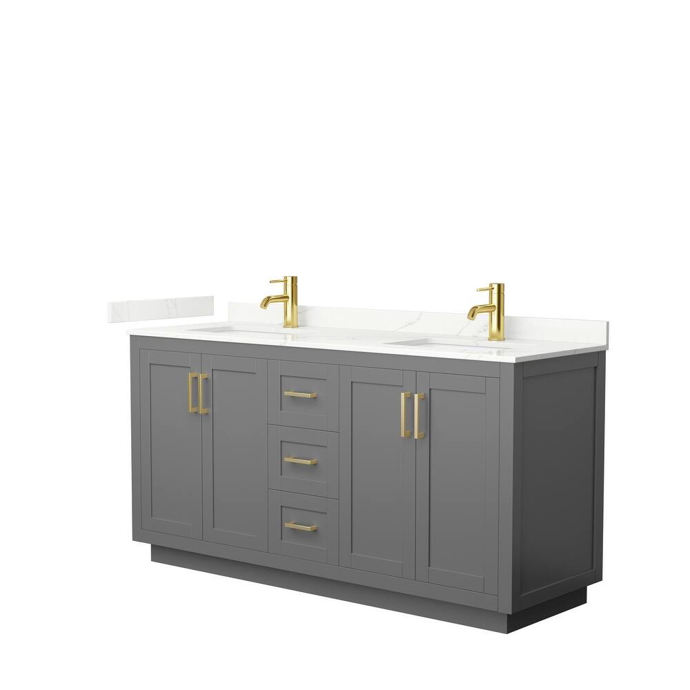 Miranda 66-inch Double Vanity, Quartz Top