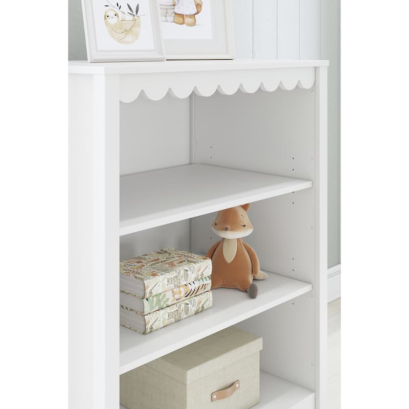 Signature Design by Ashley Hallityn White Bookcase - 31.61" W x 19.84" D x 41.14" H