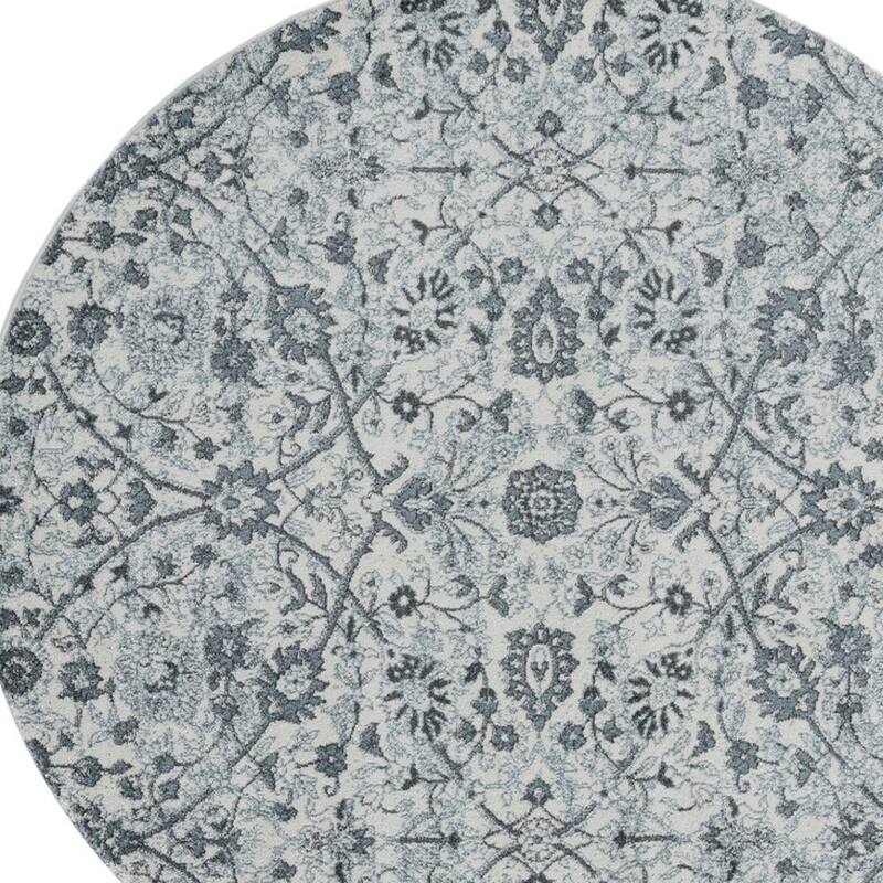 HomeRoots Floral Transitional Rectangle Area Rug