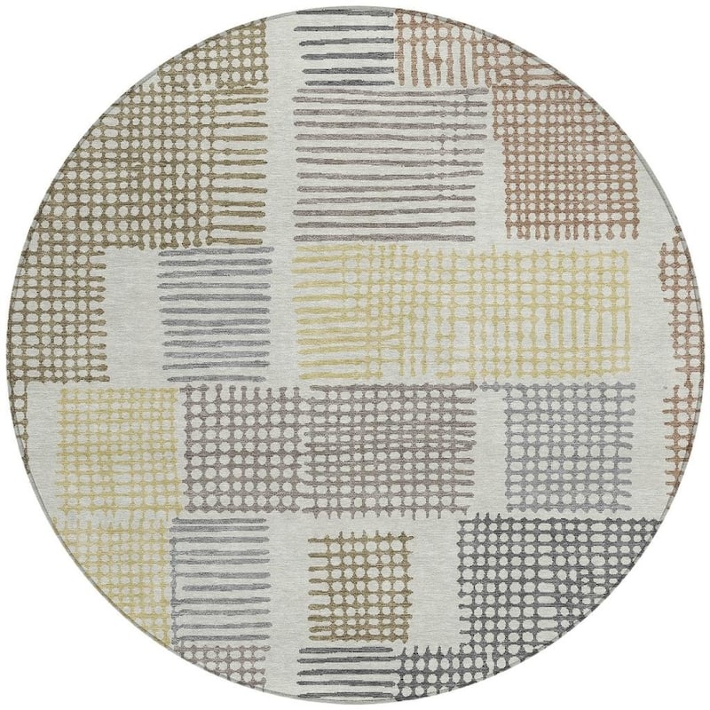 HomeRoots Geometric Transitional Rectangle Outdoor Rug