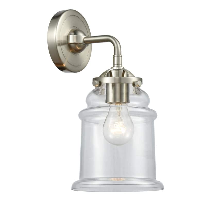 Innovations Lighting Canton Single Light 11" Tall Bathroom Sconce - Brushed Satin Nickel / Clear