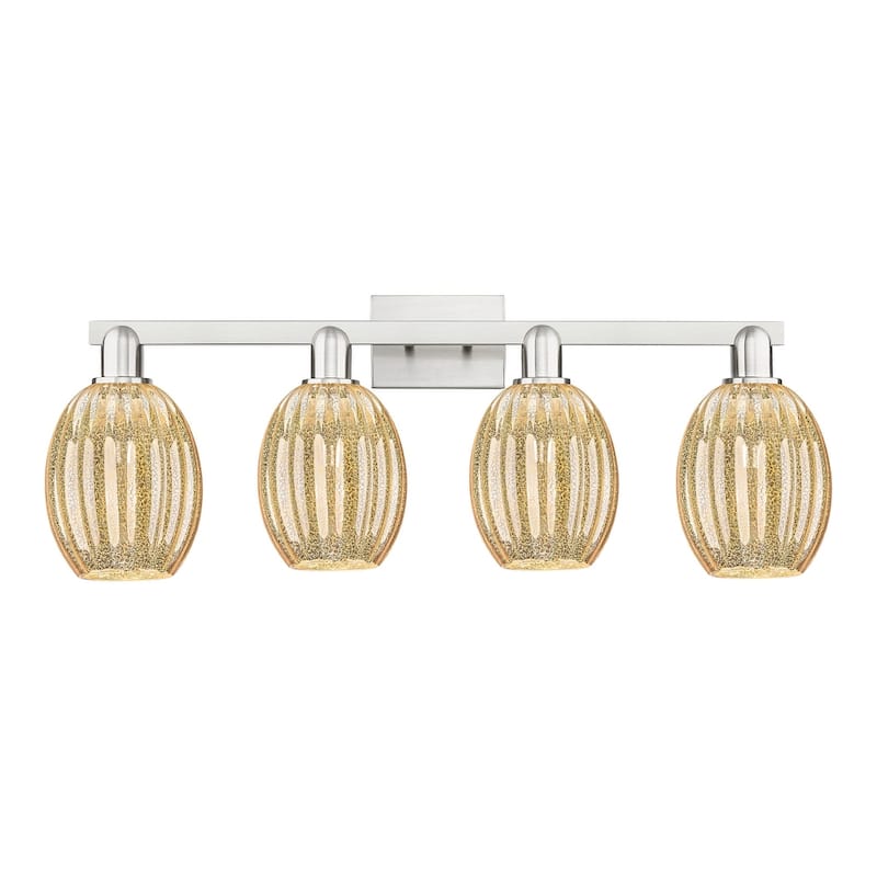 Innovations Lighting 716-4W-13-36 Preston Vanity Preston 4 Light 36" - Brushed Satin Nickel / Mercury
