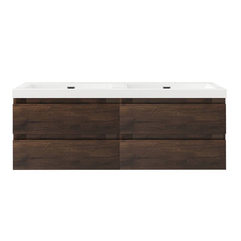 Floating Bathroom Vanity with two Resin Top