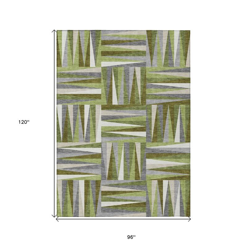 HomeRoots Geometric Transitional Rectangle Outdoor Rug