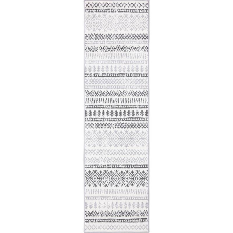 World Rug Gallery Distressed Boho Geometric Modern Area Rug