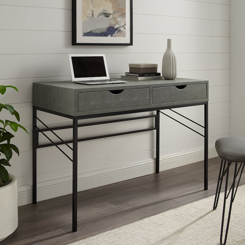Middlebrook Designs 44-inch Faux Shagreen 2-Drawer Desk